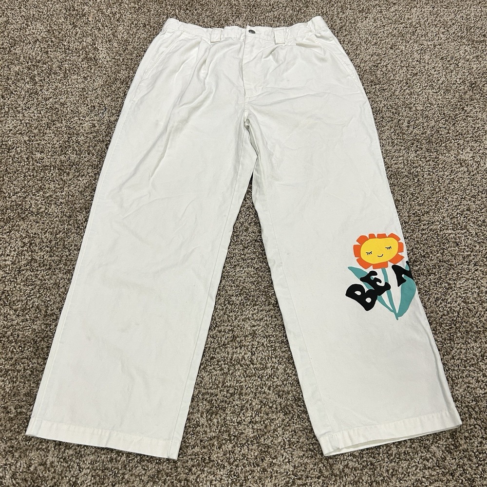 Converse Chino Pants Men's Large White Wrap Around Funky